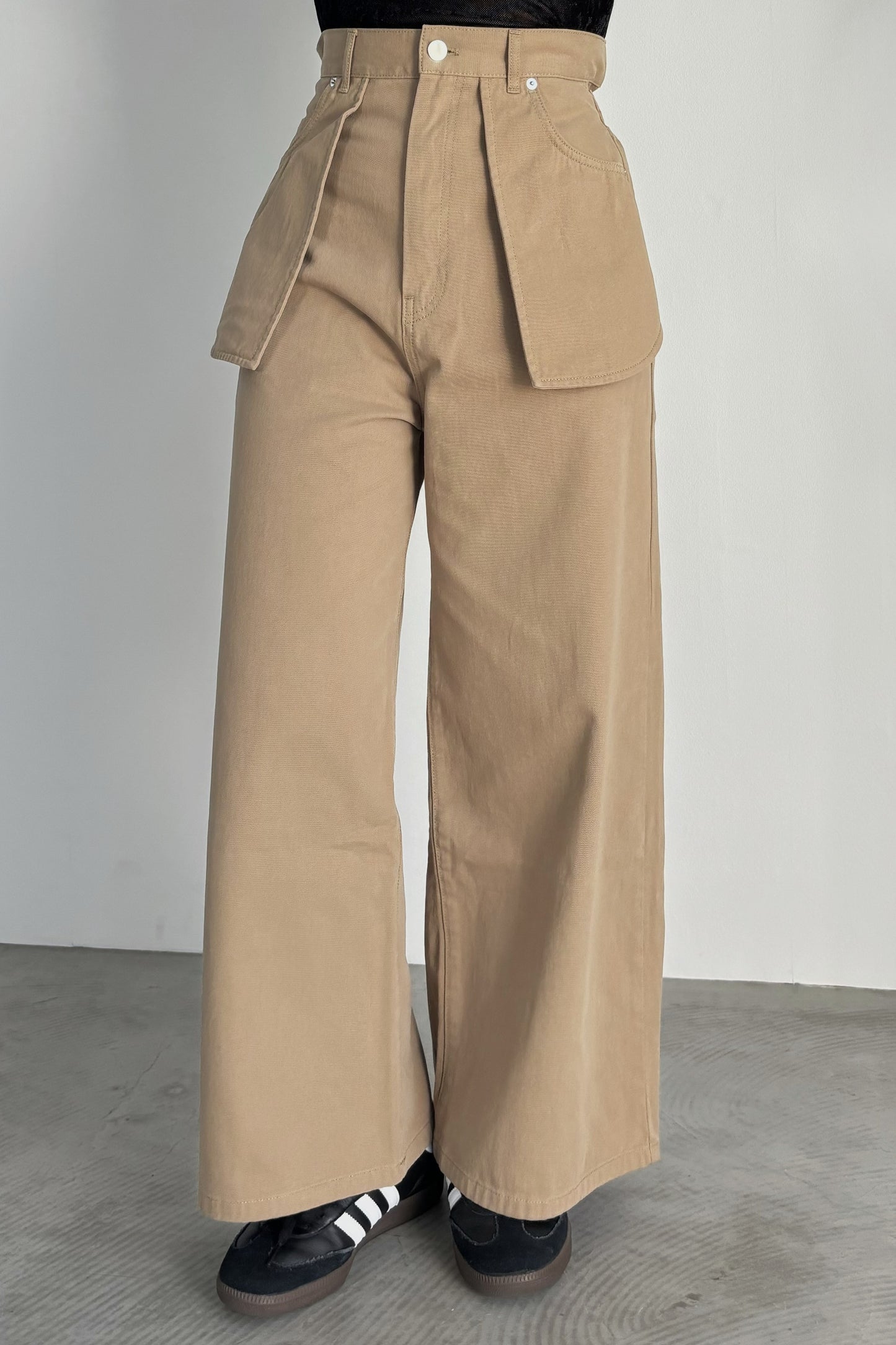 バックベルトワイドパンツ F2138