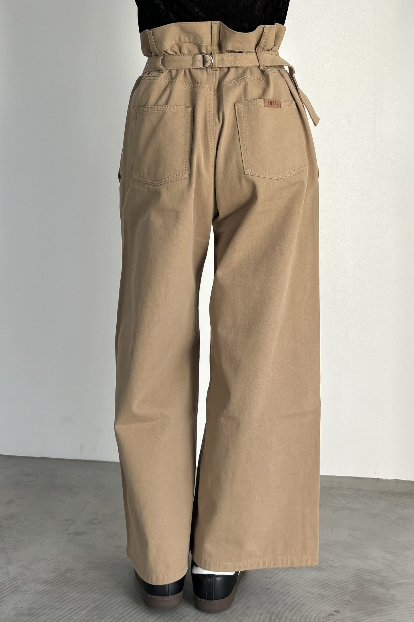 バックベルトワイドパンツ F2138