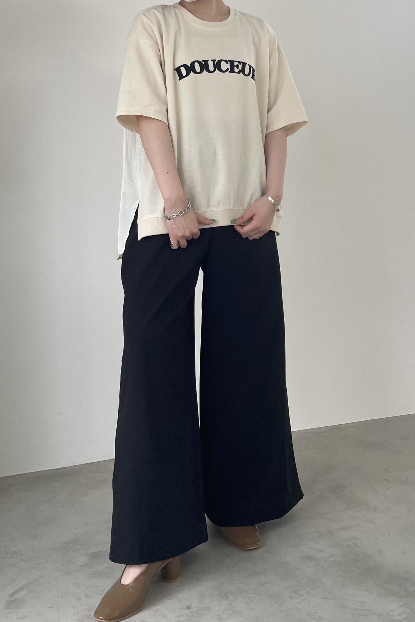 バックサテンロゴTシャツ 35397