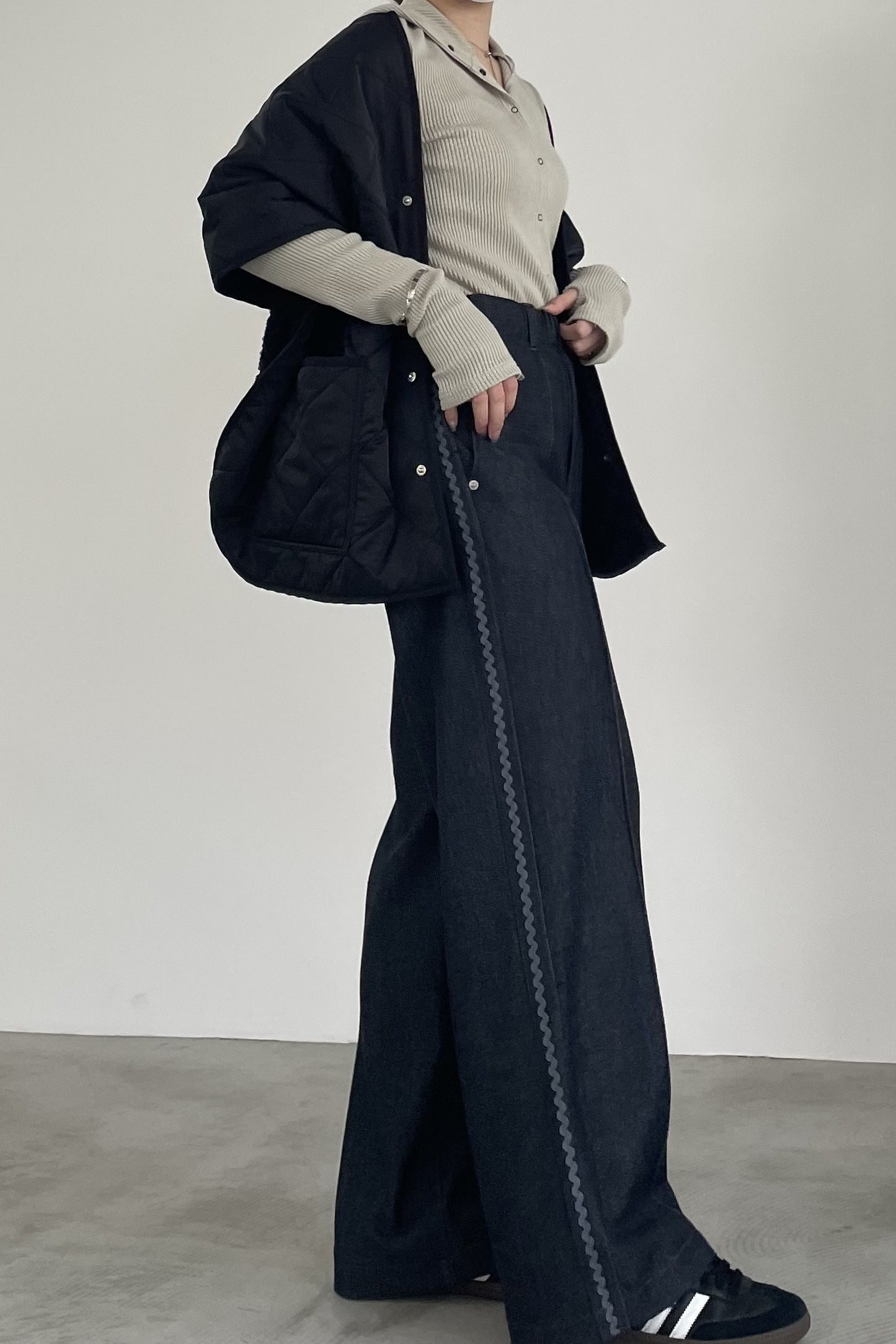 リバーシブルキルティングストール F3267