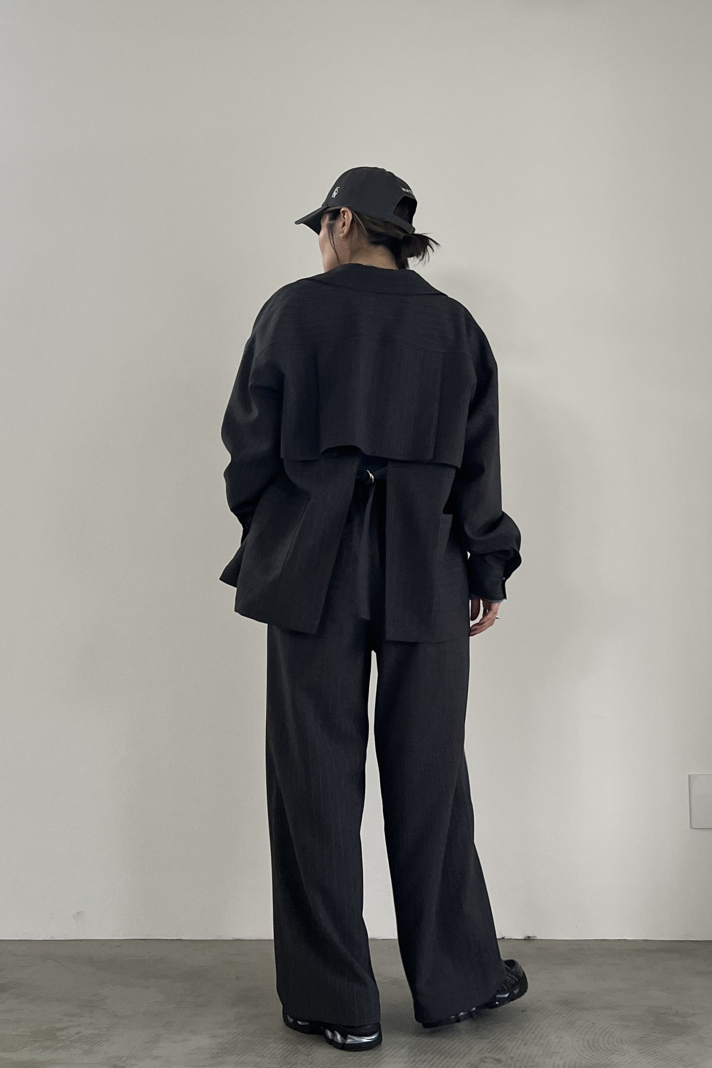タックデザインワイドパンツ F2137