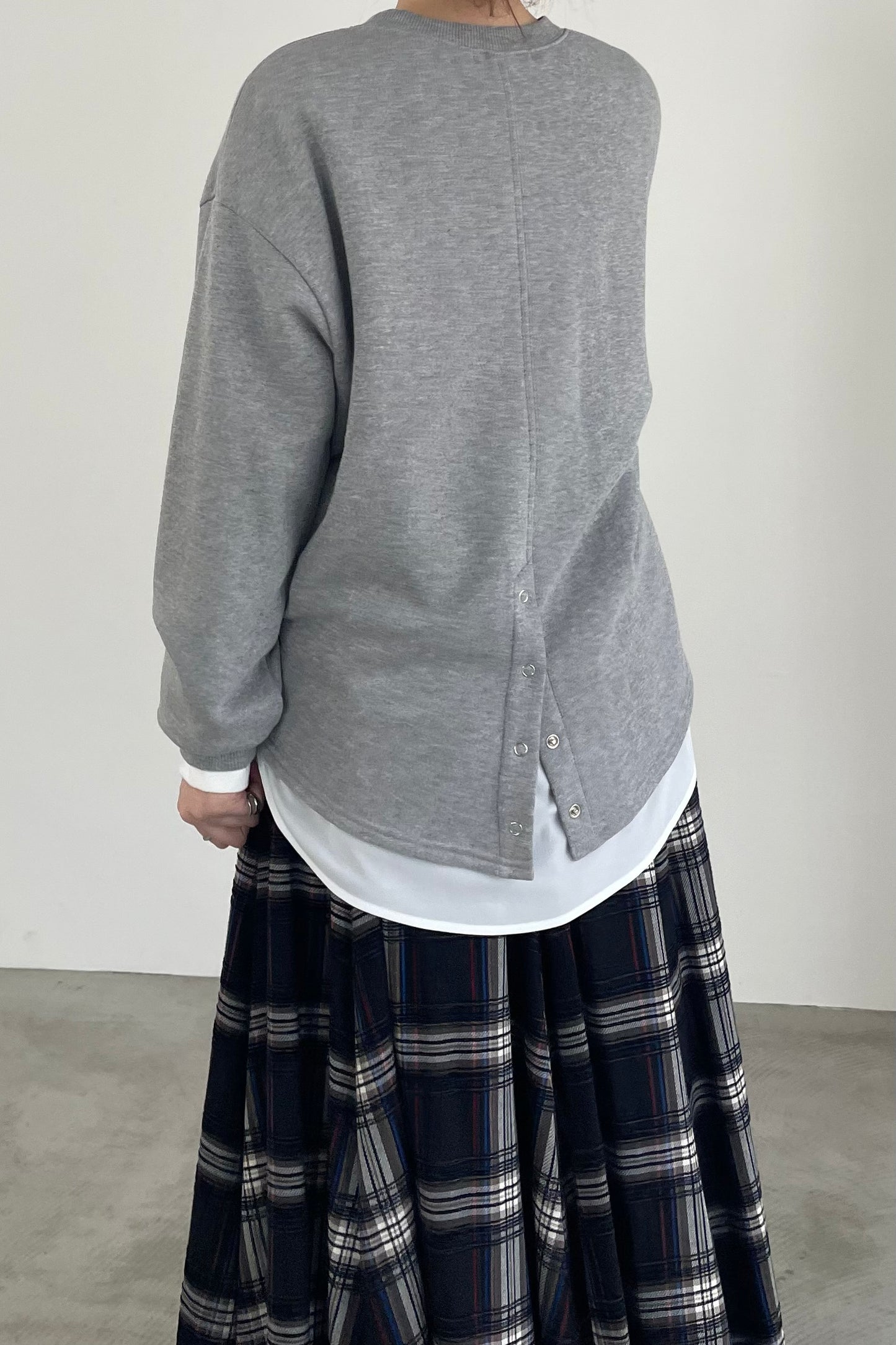 バイカラーロゴコットンスウェット 35425