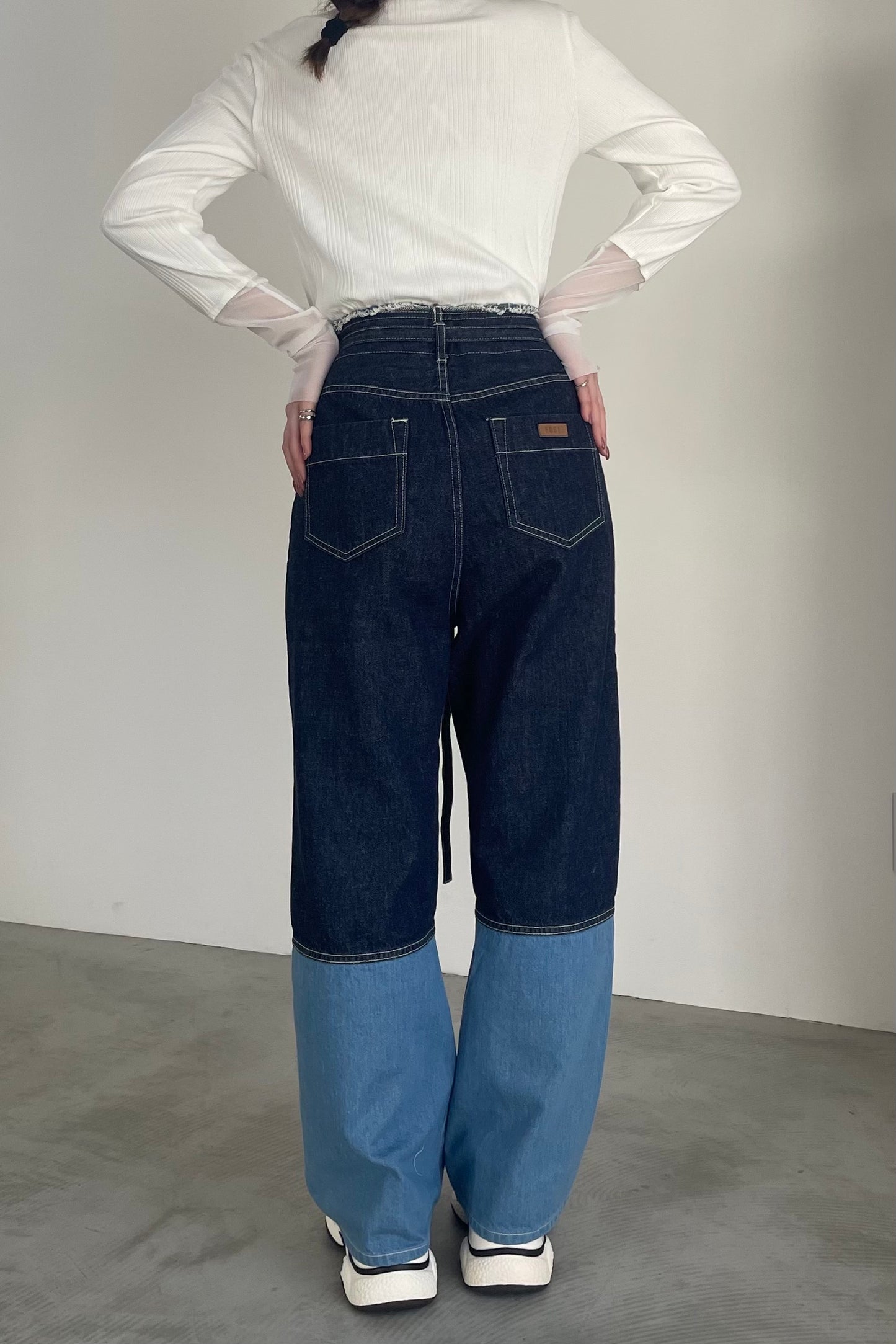 FOSI. バイカラーデニム F2112