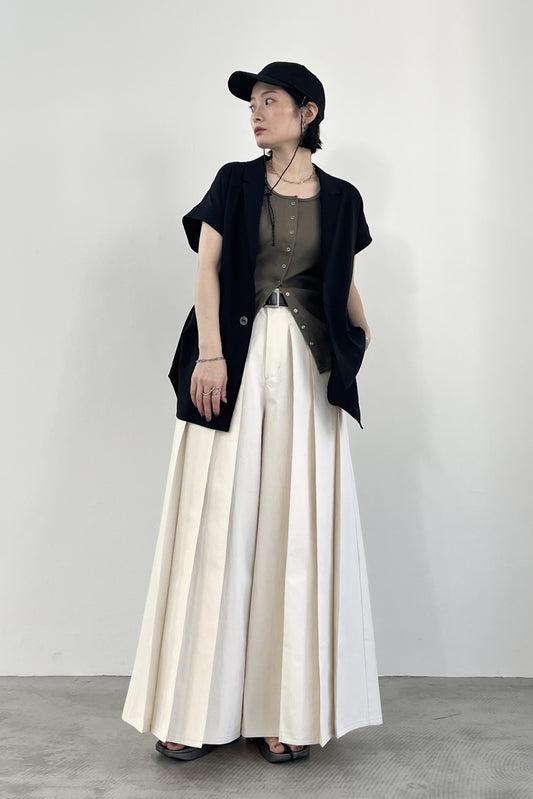 フロントボタンリブタンク F3280