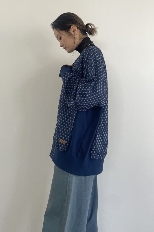 ダイヤ柄ジャガードカーディガン F3255