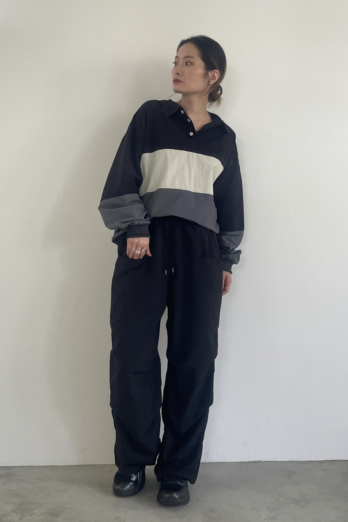 ナイロンパラシュートパンツ F2136