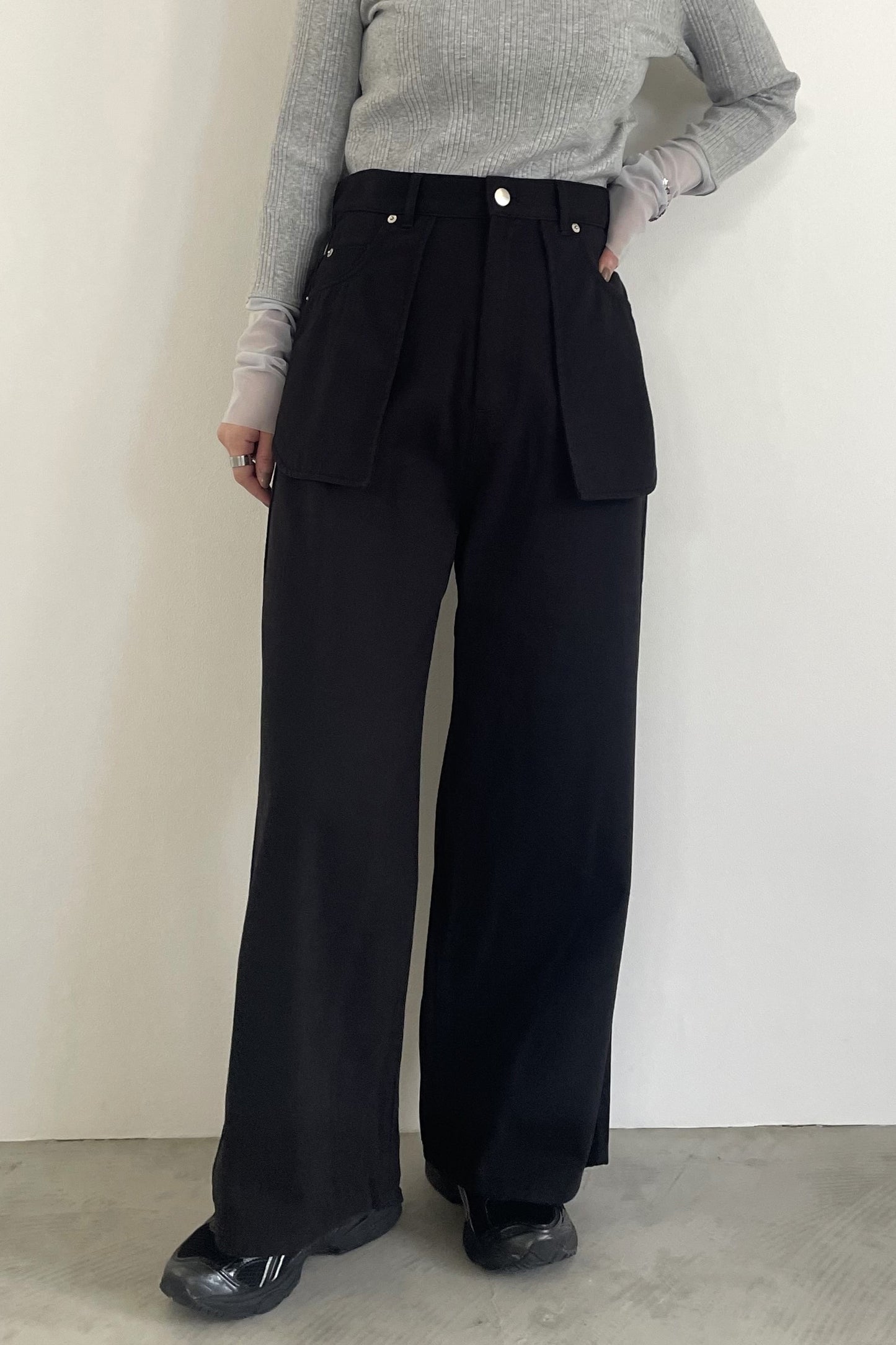 バックベルトワイドパンツ F2138