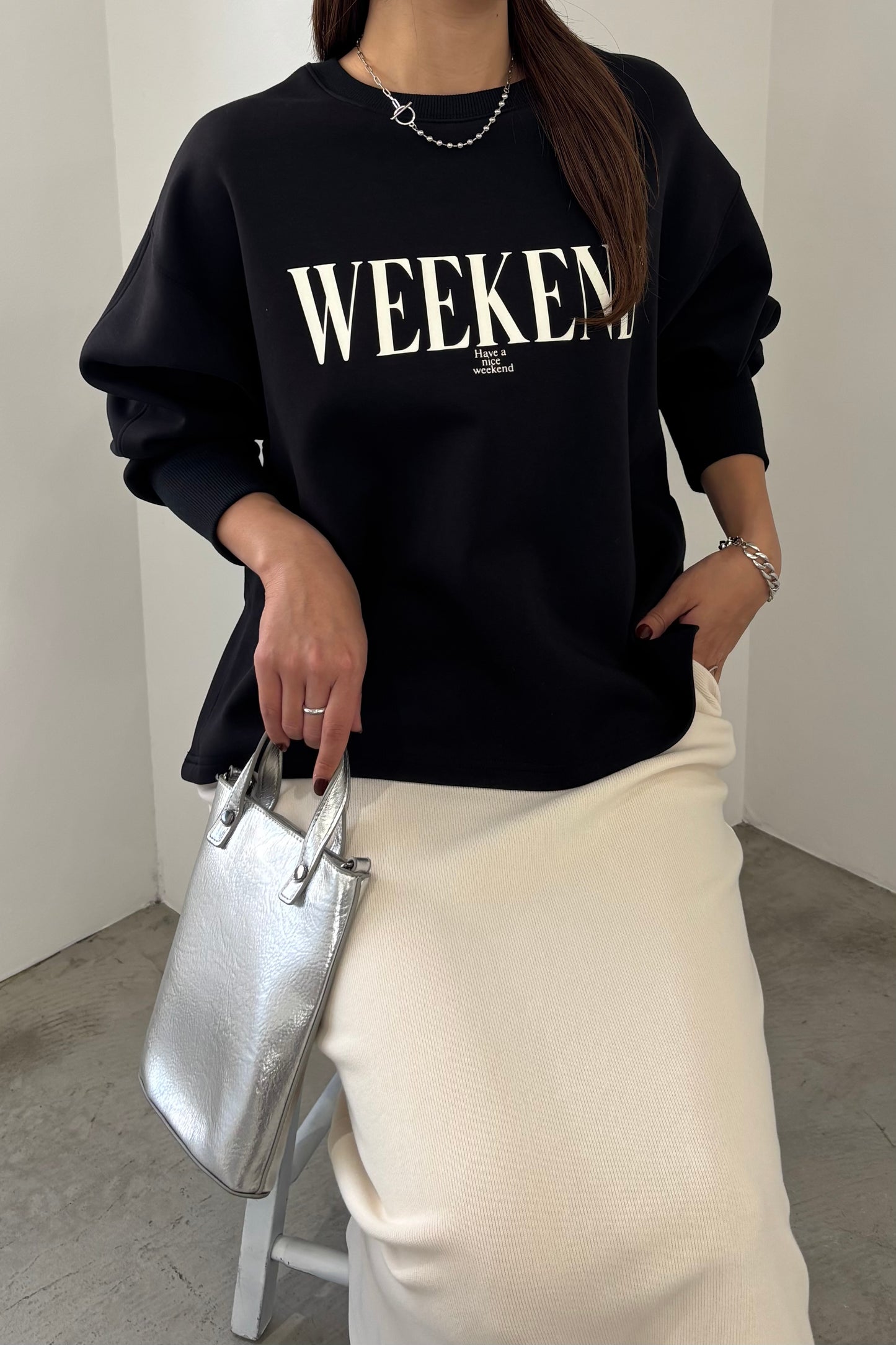 WEEKENDダンボールニットP/O 35547