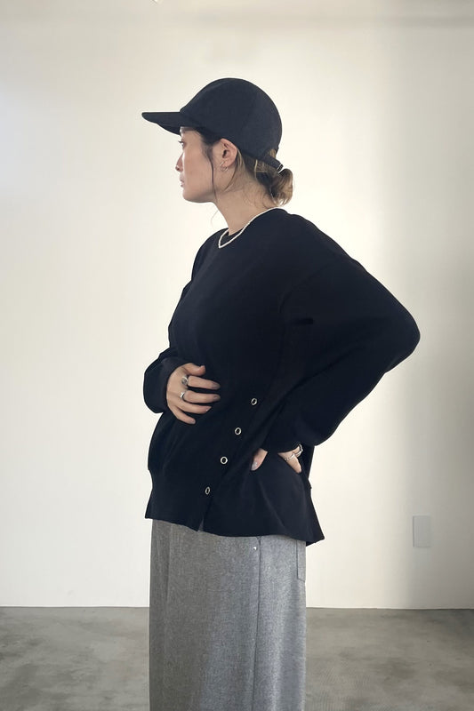 スリットデザインボンバーヒートプルオーバー 35446