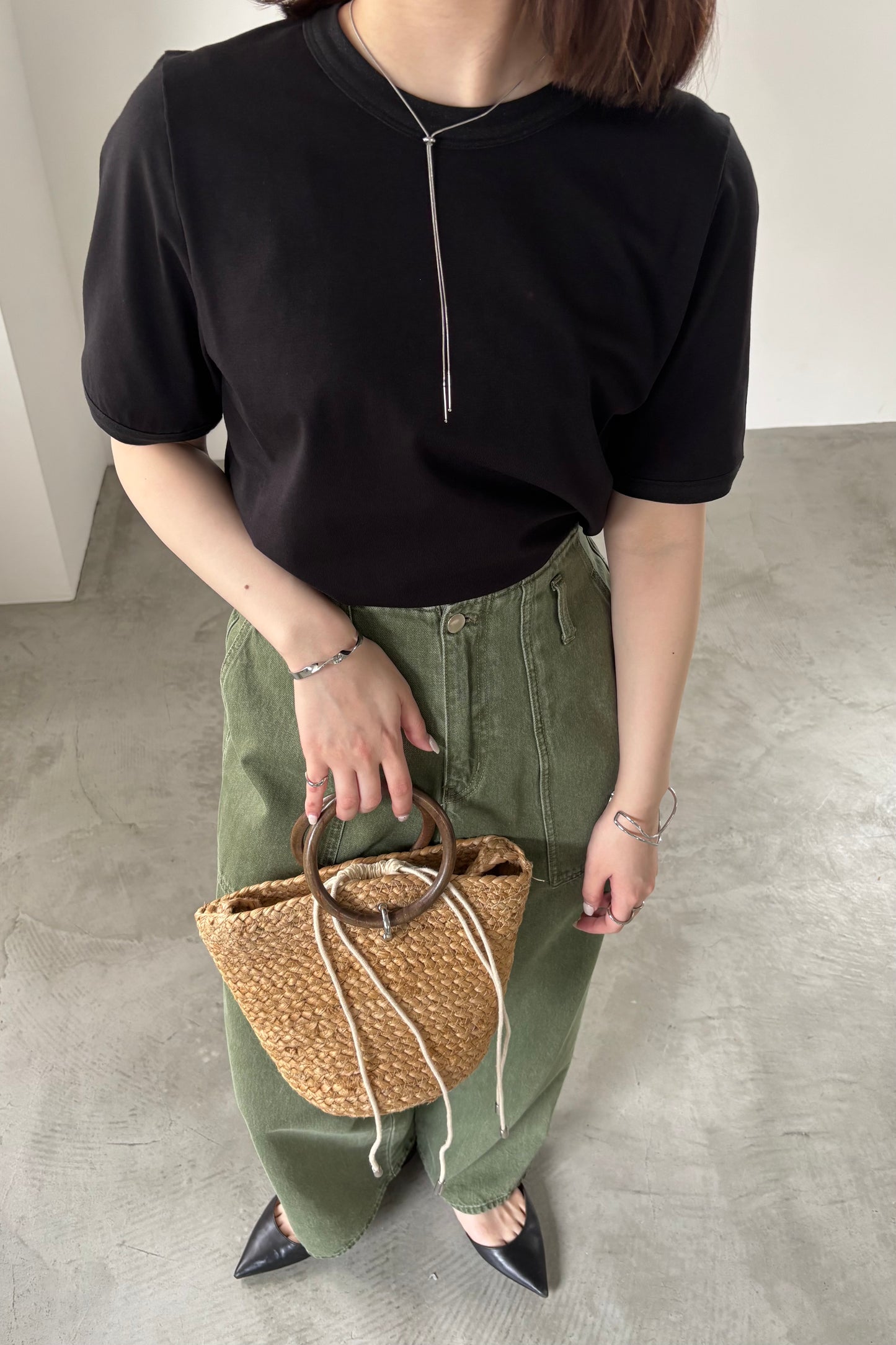 ラメパイピングカットソーTシャツ 35489