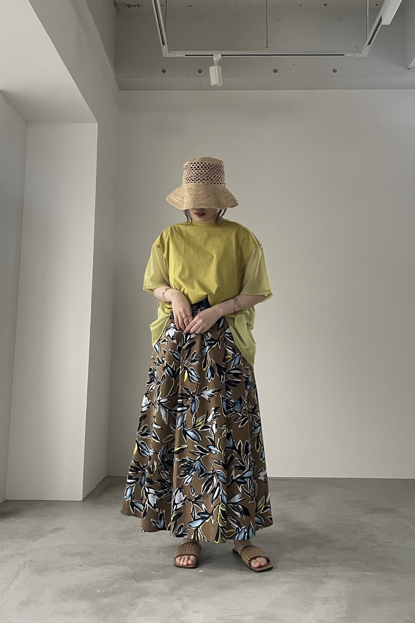 シアー切替バックティアードカットソー 35380