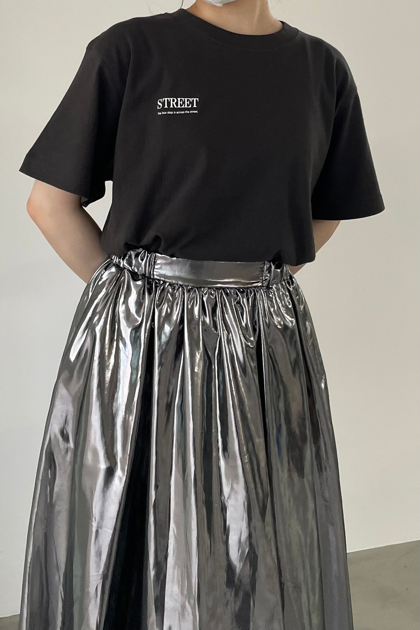 バックフォトプリントTシャツ 35411
