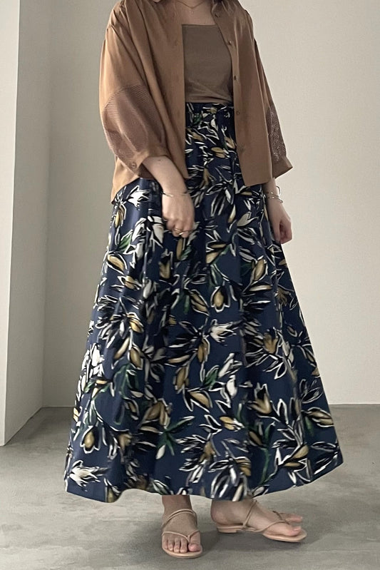 ウエストミニフリルフラワースカート 23067