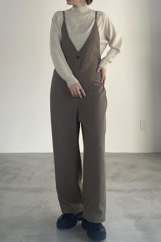 ウエストリボンVネックサロペット 15831