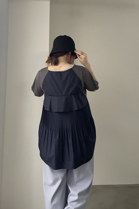 バックフリルプリーツトップス 35388