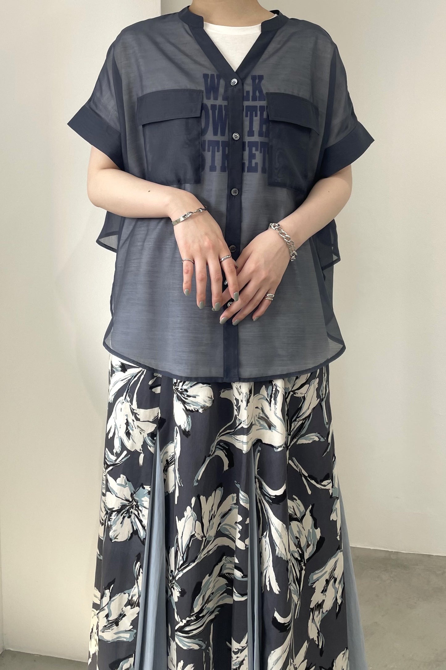 シアーバックティアードシャツ 15768