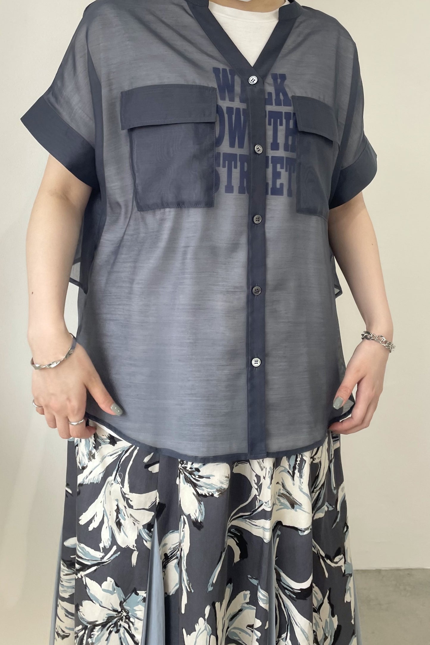 シアーバックティアードシャツ 15768