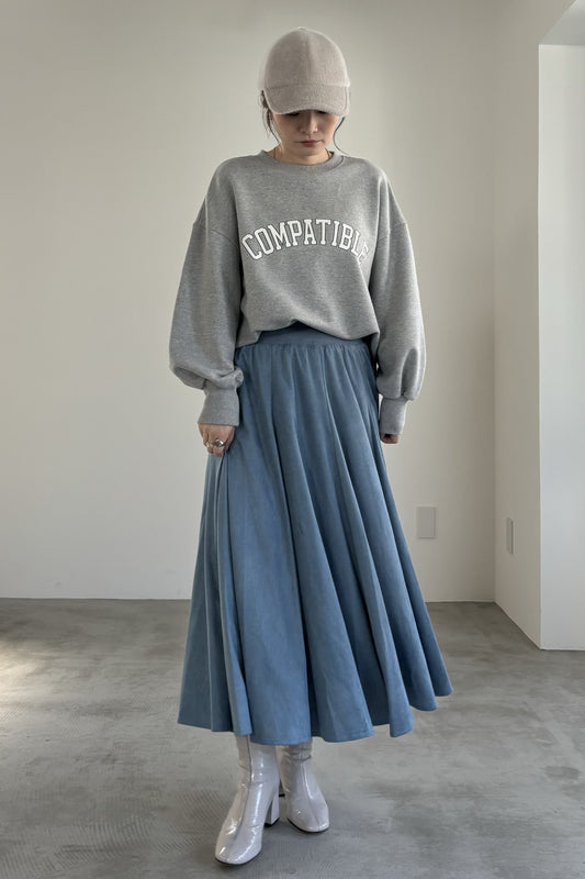 エコスウェードウエストリブスカート 23106