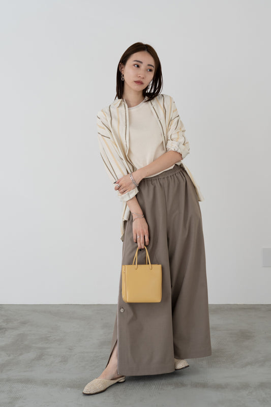 サイドボタンワイドパンツ 23058