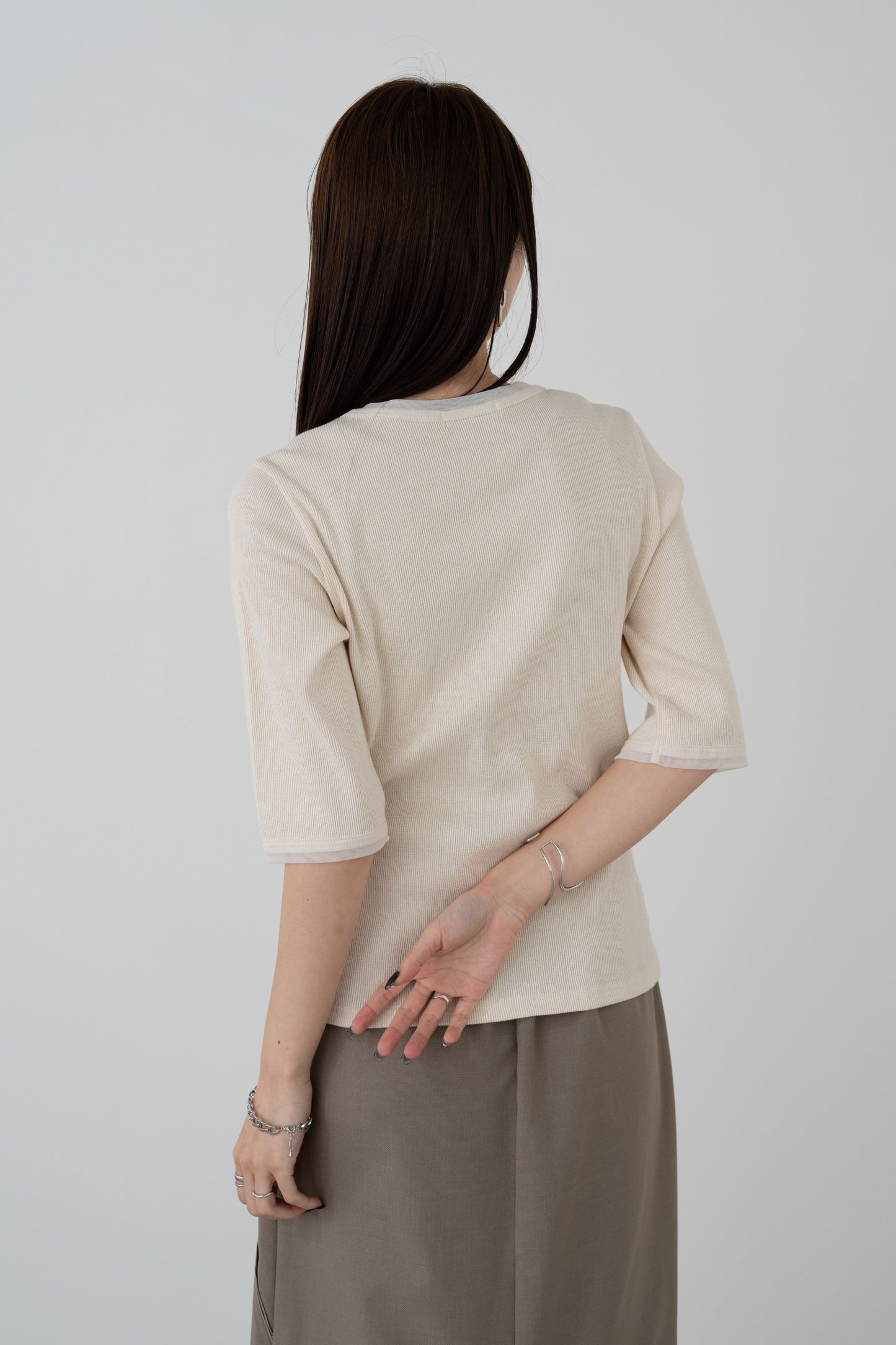 ラメリブカットソー 35365