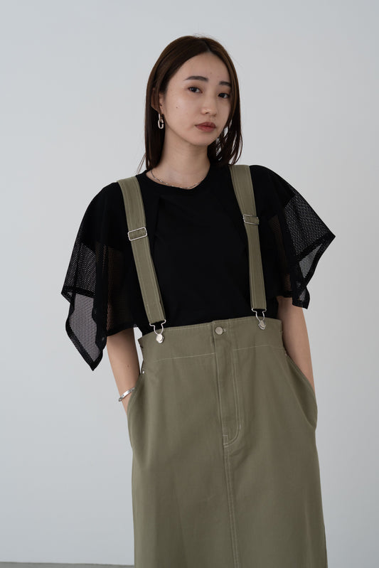 ケープ風ネットチュールカットソー 35371