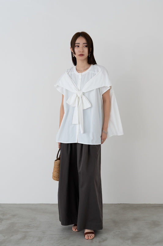 フレンチスリーブリボンブラウス 15750