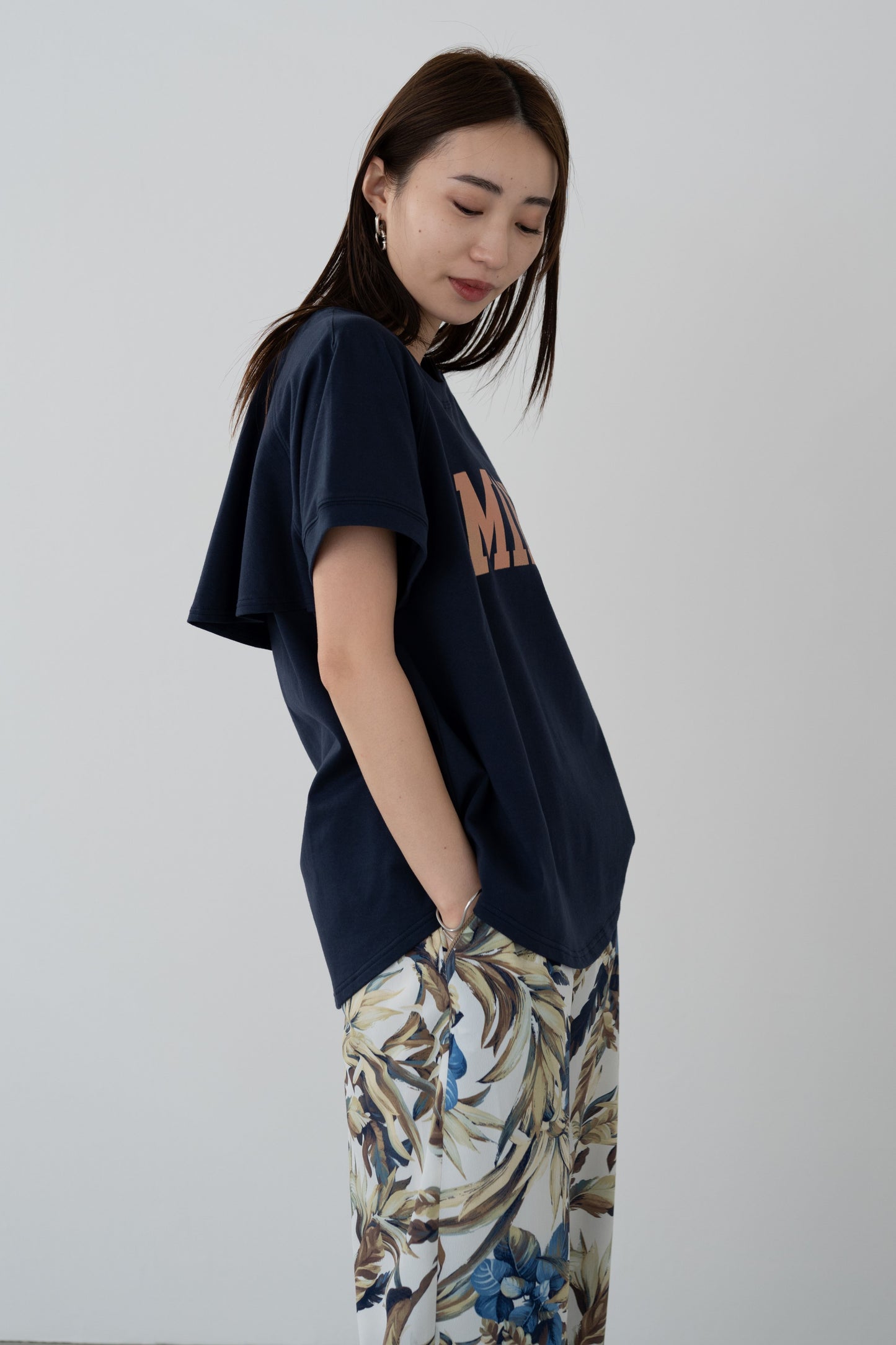 オーロラプリントTシャツ 35370