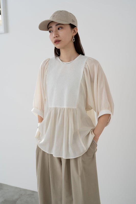 メッシュニットドッキングブラウス 15751