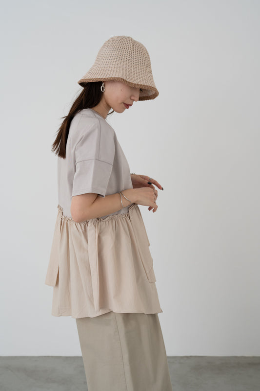 アシンメトリーフリルカットソー 35373