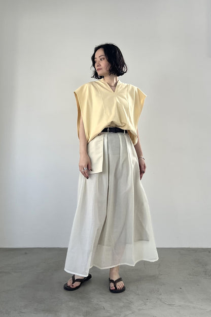 シアーナイロンタックフレアスカート　F2171