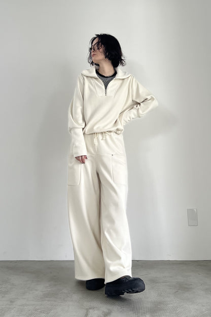 ボンバーヒートハーフジッププルオーバー　F3297