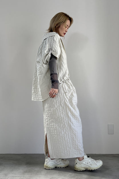 エンボスナイロンフレンチスリーブシャツ　F1168