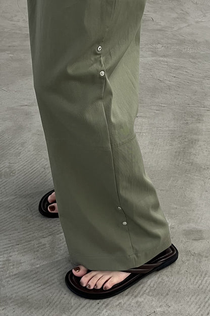 スナップボタンデザインカーゴパンツ　F2169