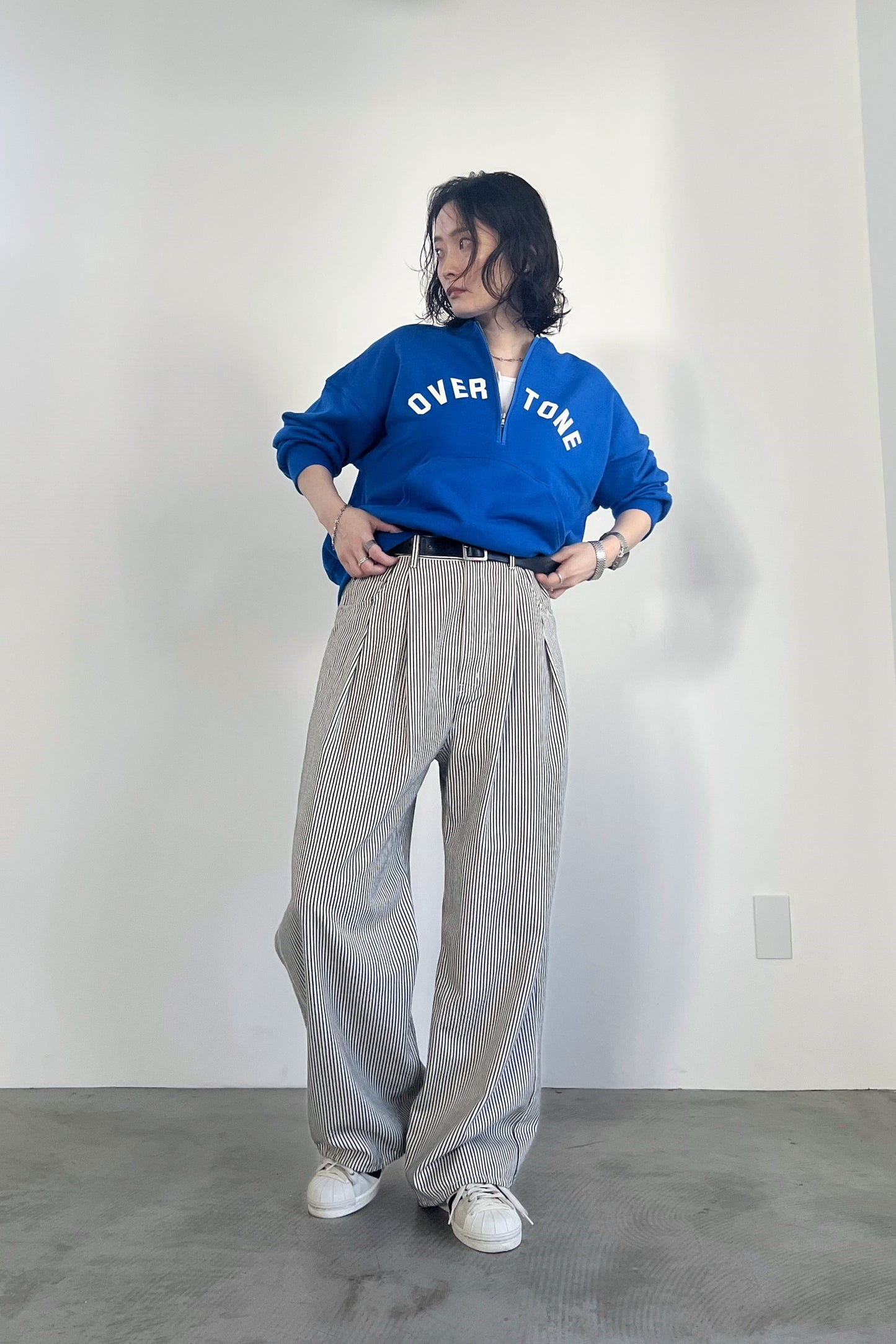 ハーフジップロゴスウェットPO　F3301