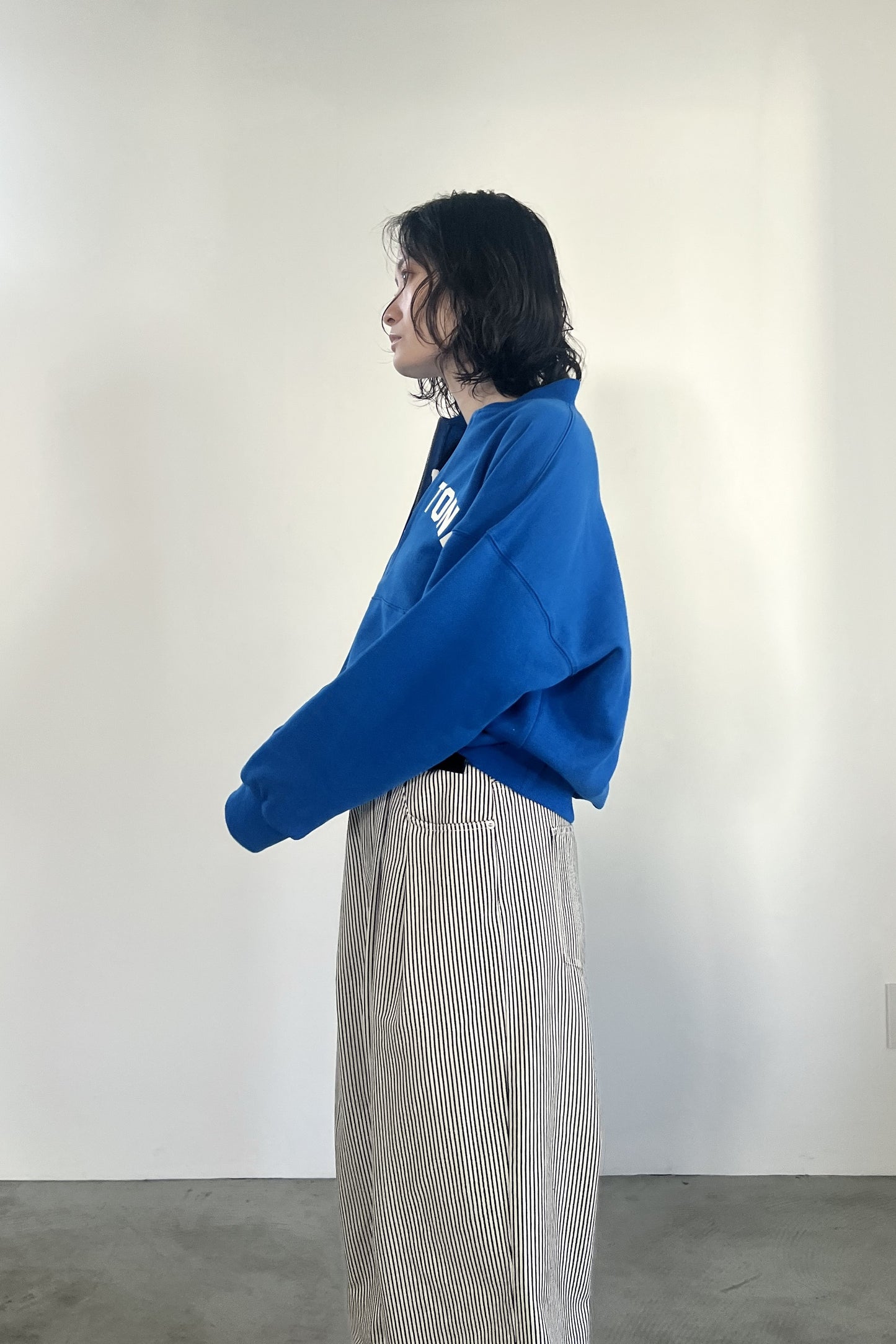 ハーフジップロゴスウェットPO　F3301