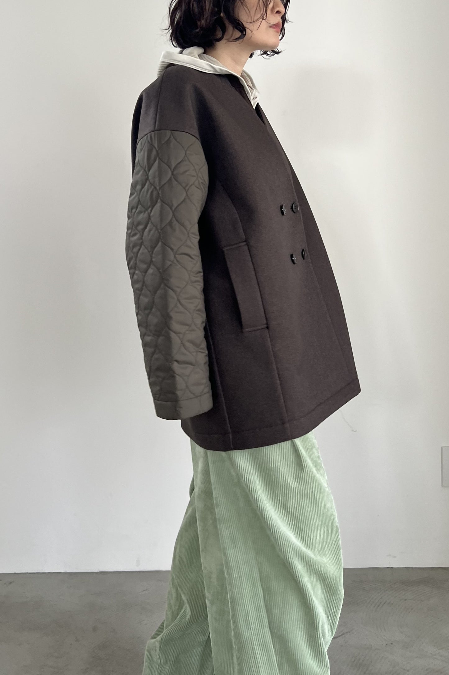 キルトスリーブボンディングジャケット　F1203