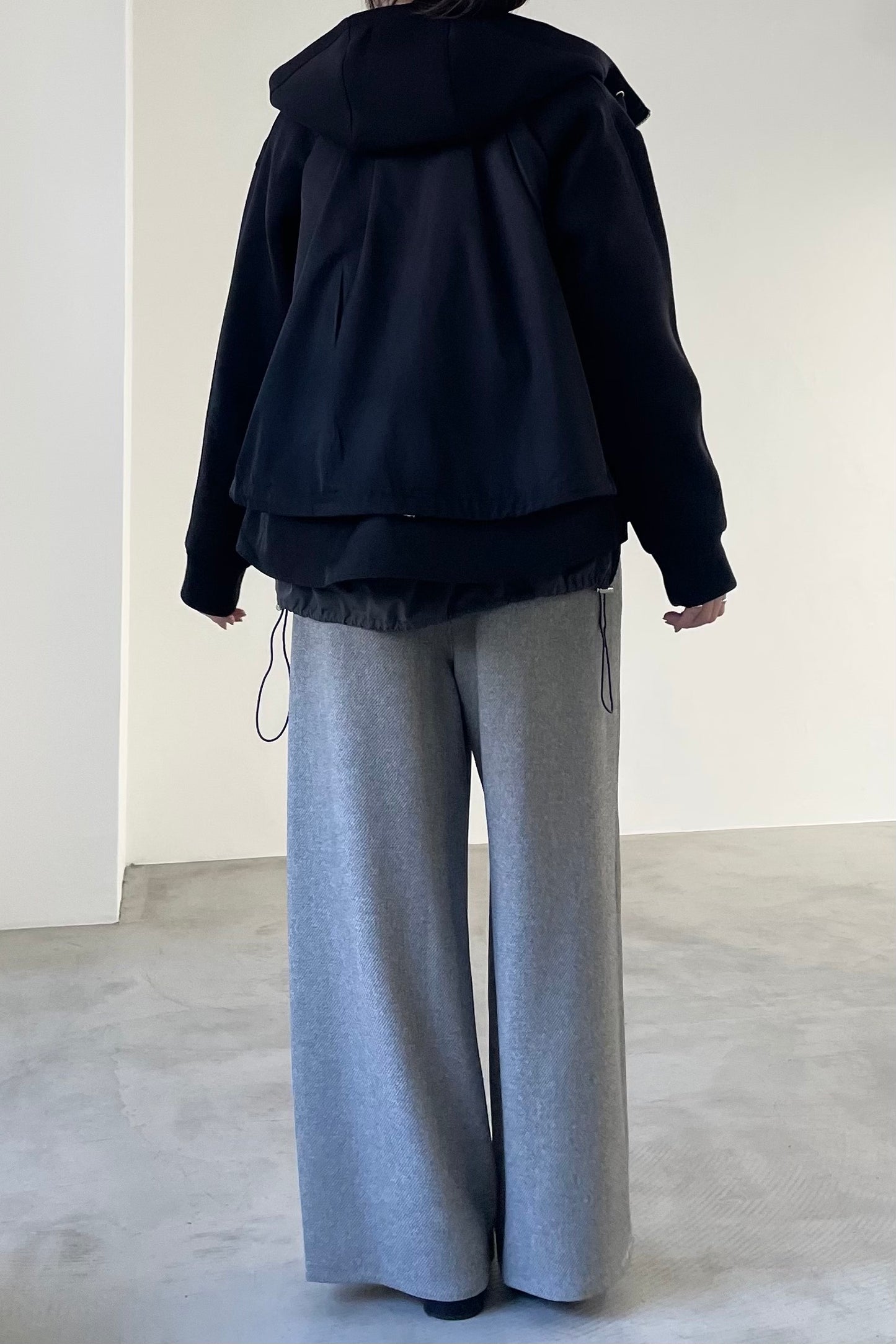 ボンディング切替オーバーサイズフーディー　15824