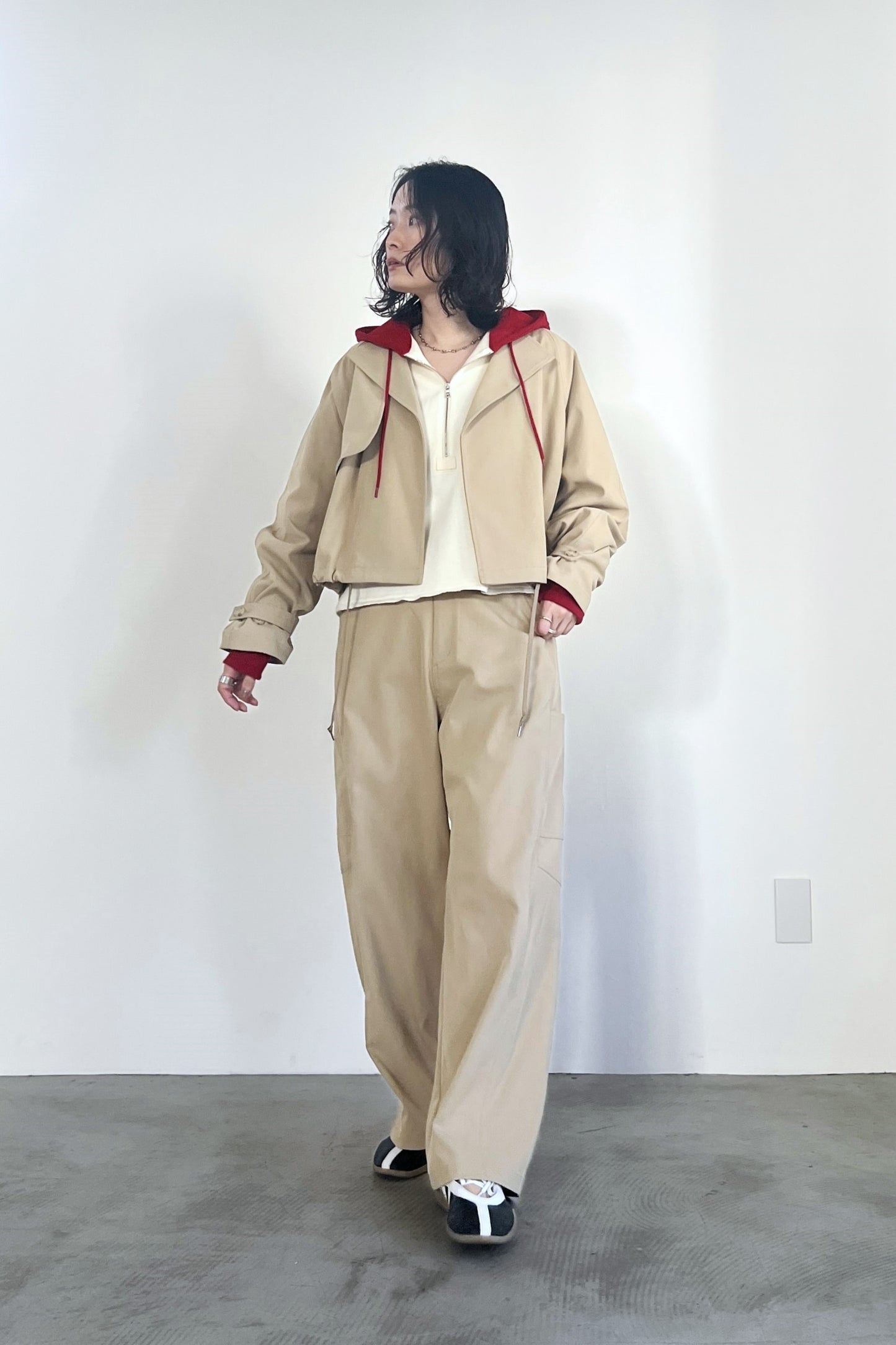 ショート丈トレンチジャケット　F1204