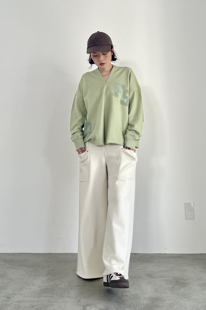 ボンバーヒートワイドパンツ　F2162