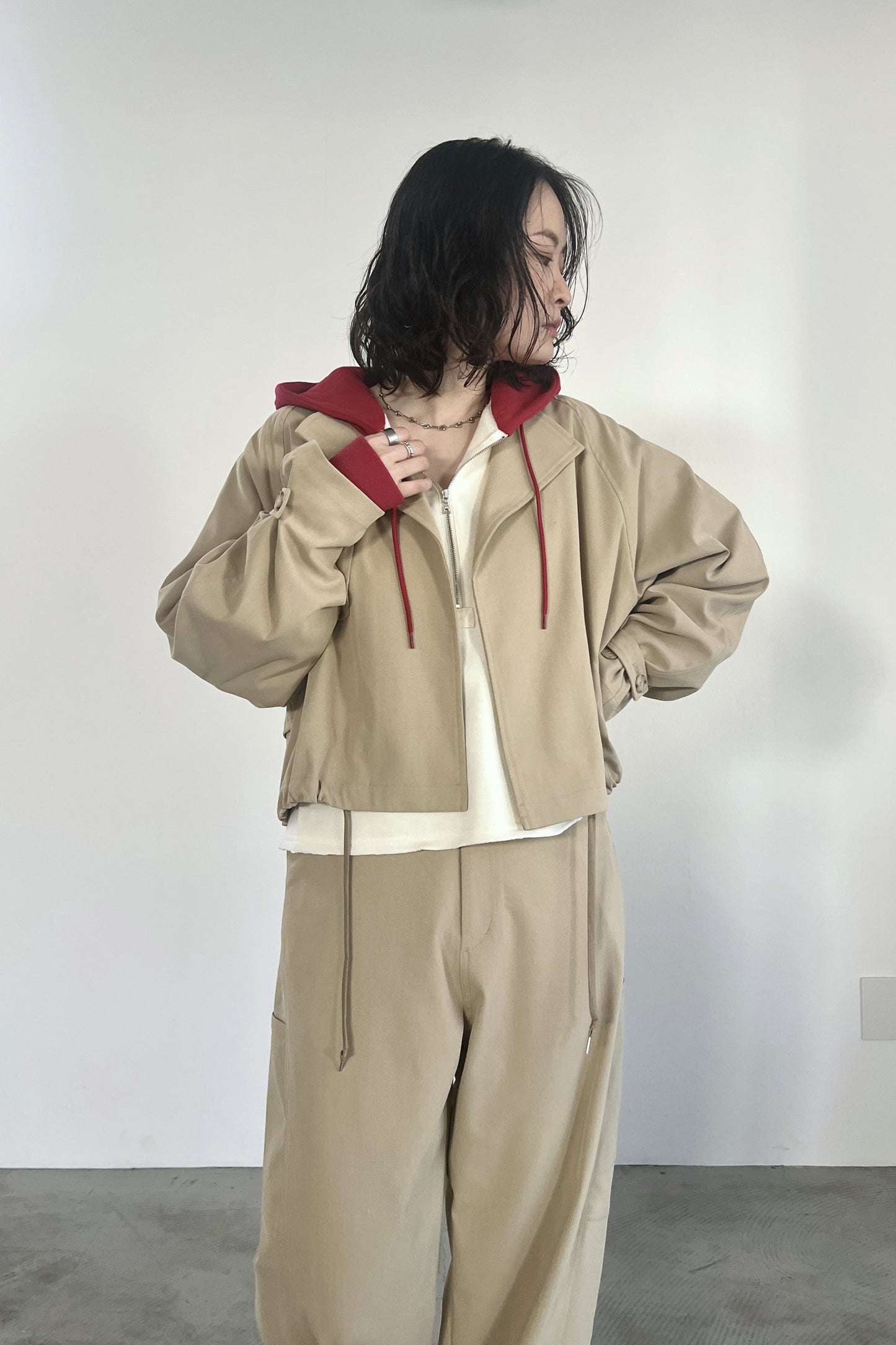 ショート丈トレンチジャケット　F1204