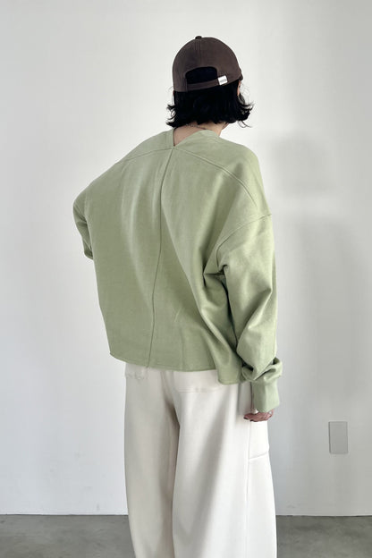 Vネック裏毛プルオーバー　F3296