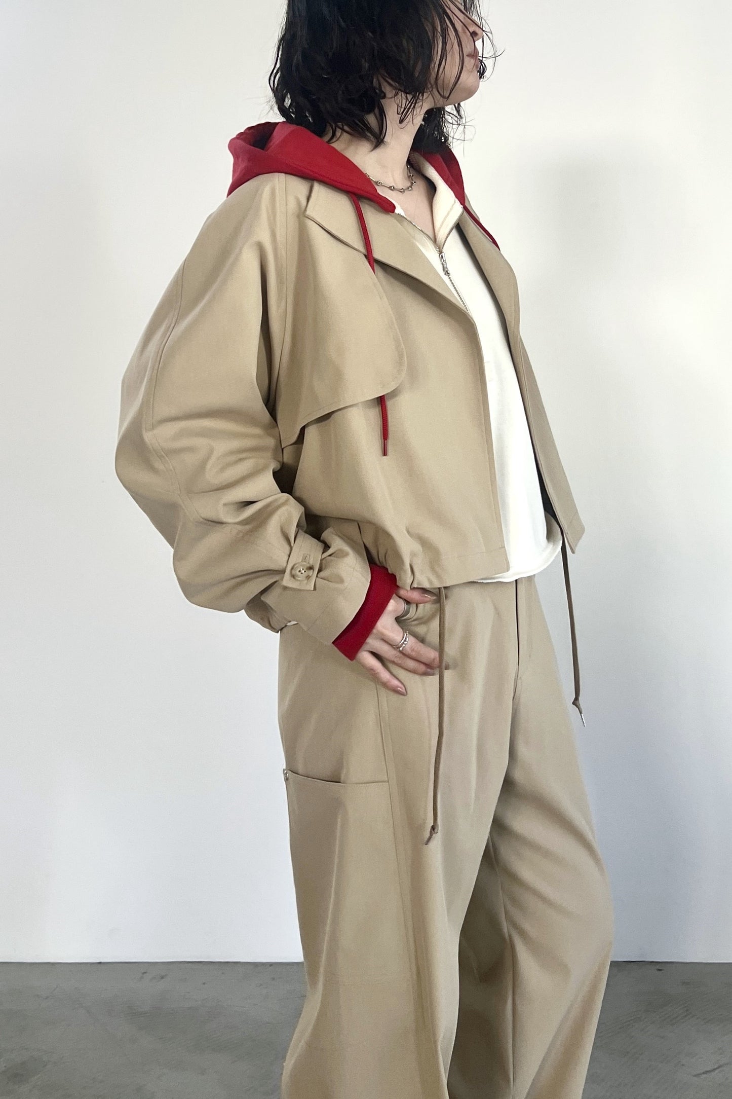 ショート丈トレンチジャケット　F1204