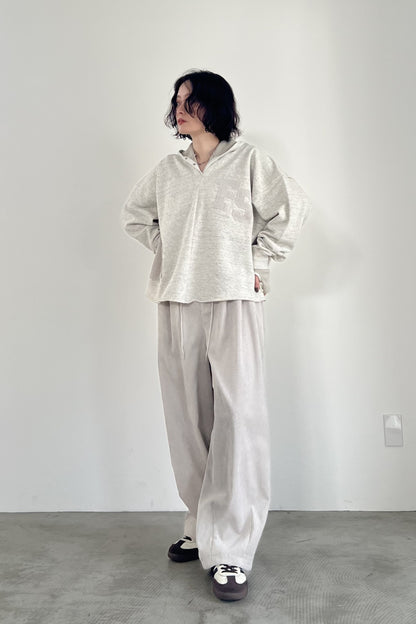 Vネック裏毛プルオーバー　F3296