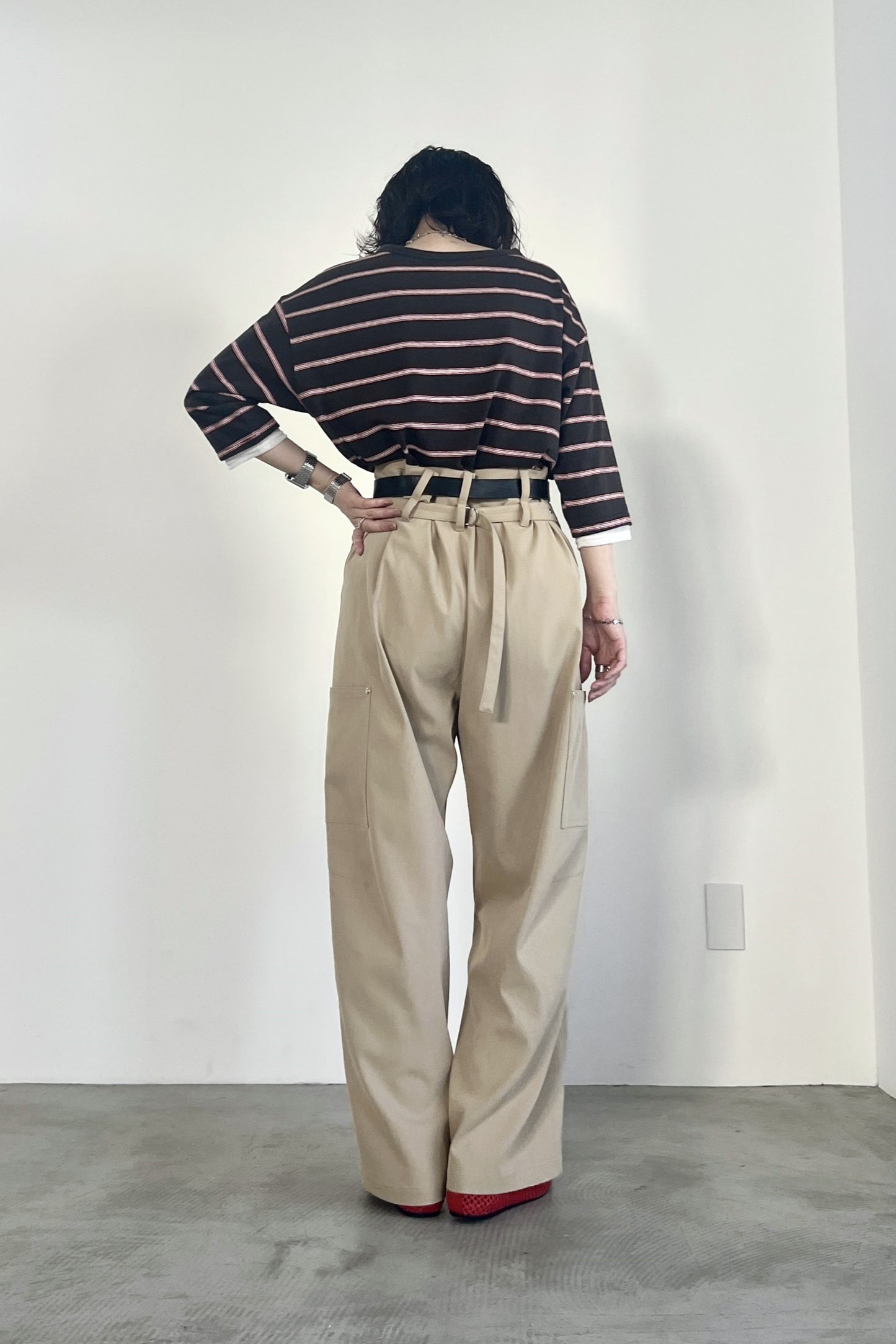 バックベルトチノパンツ　F2165