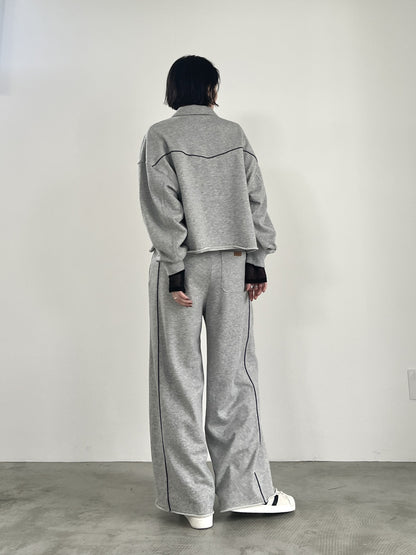 ミニ裏毛ワイドパンツ　F2155