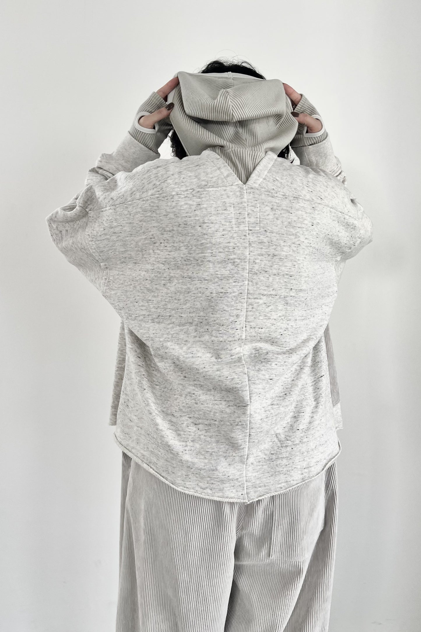 Vネック裏毛プルオーバー　F3296