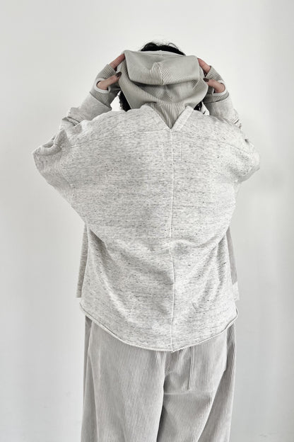 Vネック裏毛プルオーバー　F3296