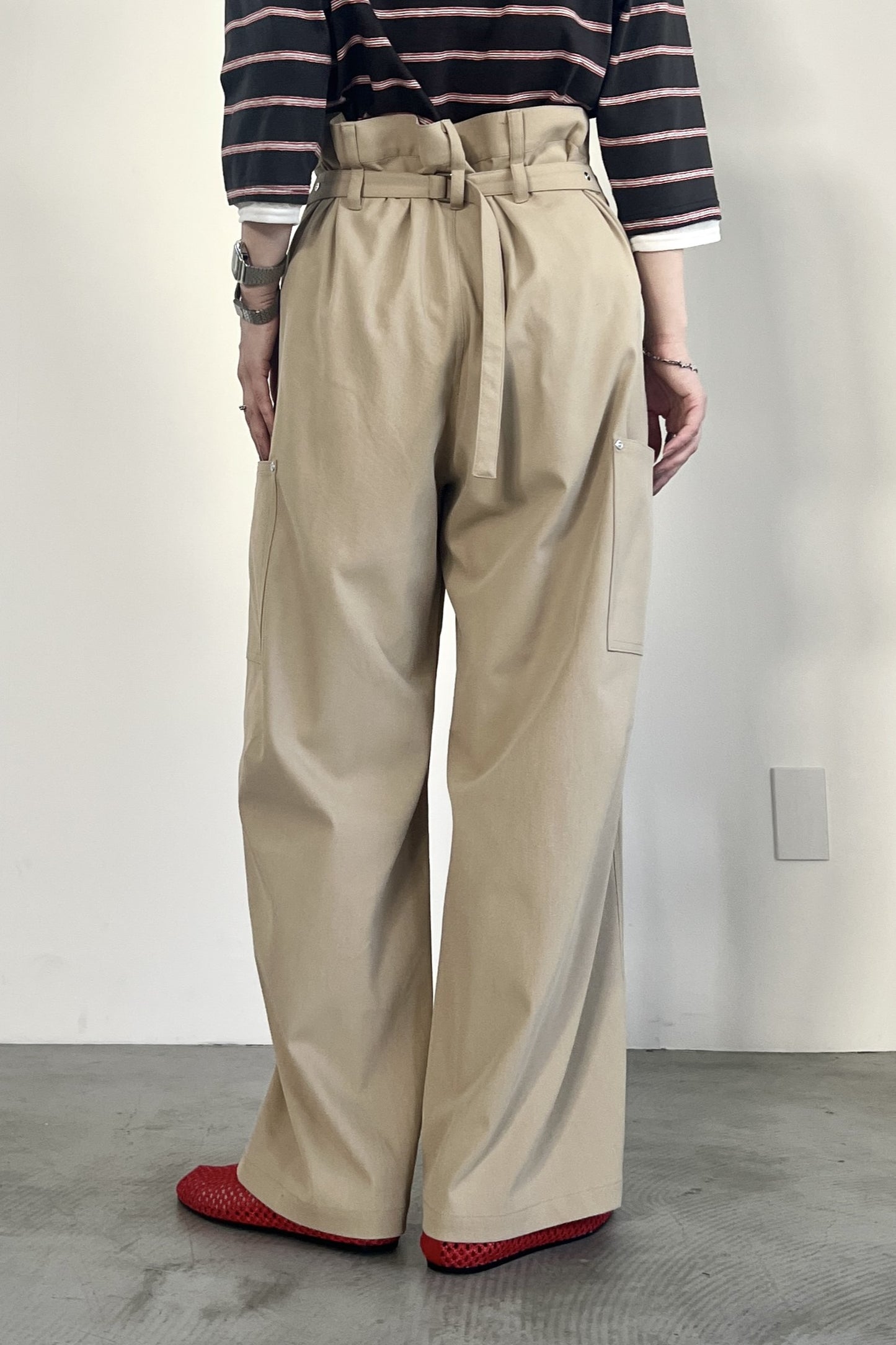 バックベルトチノパンツ　F2165