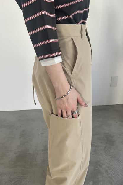 バックベルトチノパンツ　F2165
