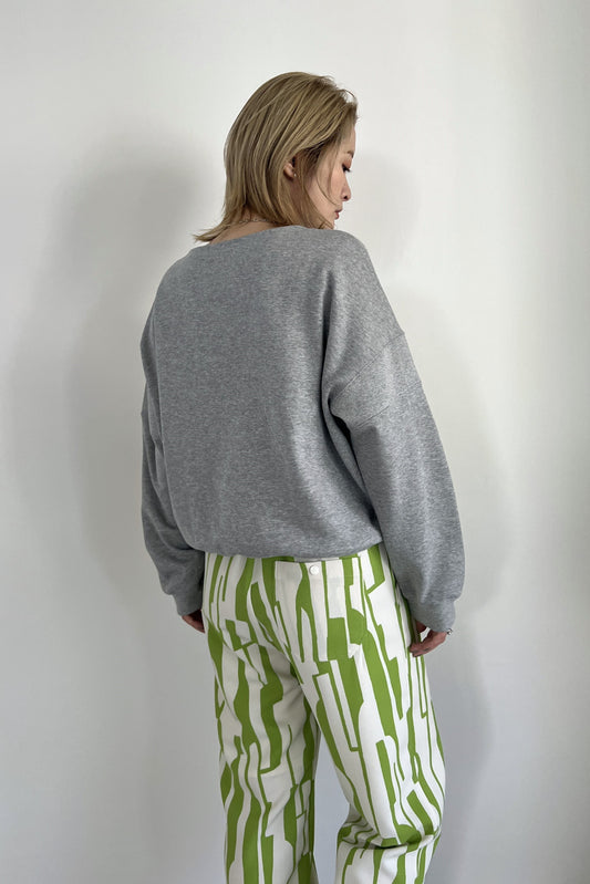 ボートネック裏毛プルオーバー　F3233